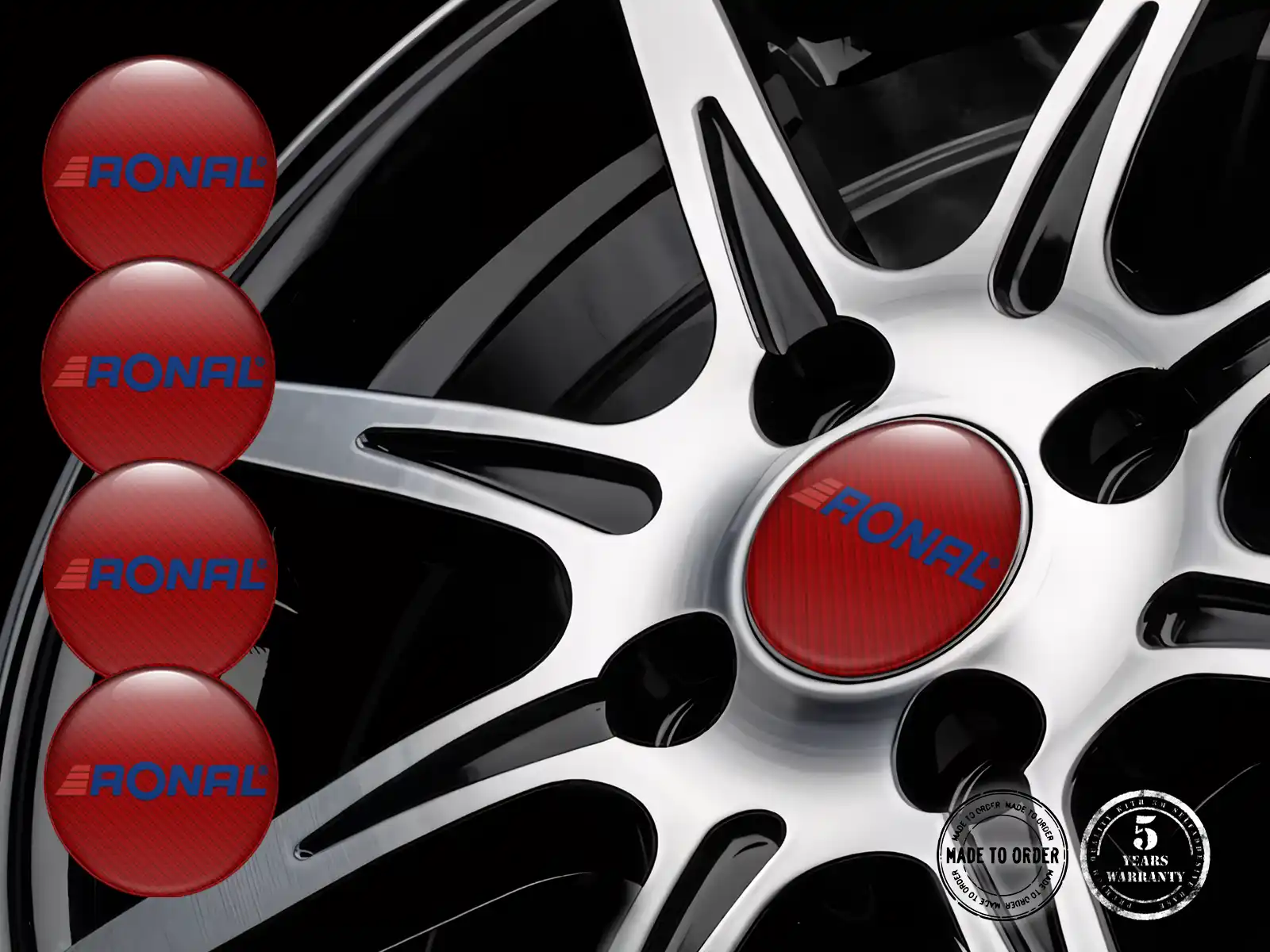 Ronal Ruota Decalcomanias Stile Badge Silicone Esclusivo